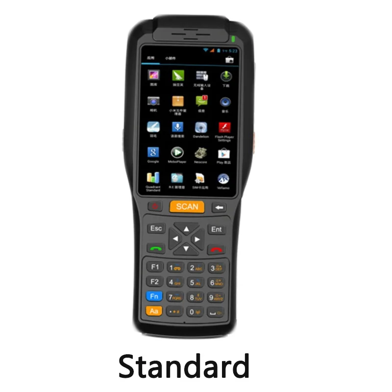 Standard Беспроводной 4G мини Android портативный POS терминал с термопринтером NFC Bluetooth сканер баркода на андроиде считыватель Wifi карманный персональный компьютер с GPS - Цвет: Standard