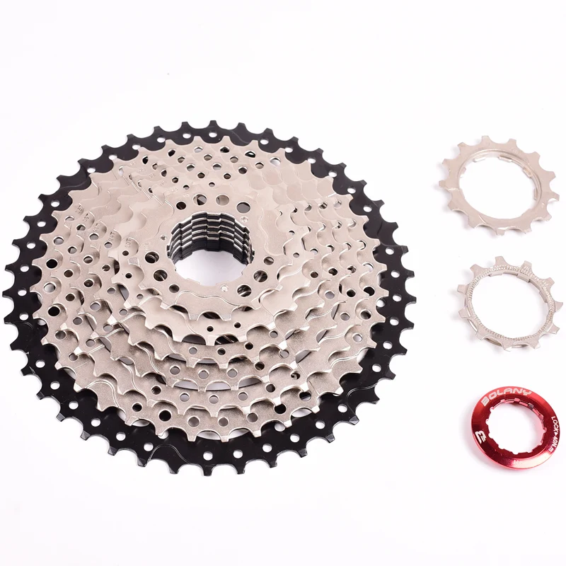 

BOLANY Bicycle Flywheel 9S 11-36 11-40 11-42 Mountain Bike Flywheel 9S 27Speed Cassette Sprocket For Wide Ratio