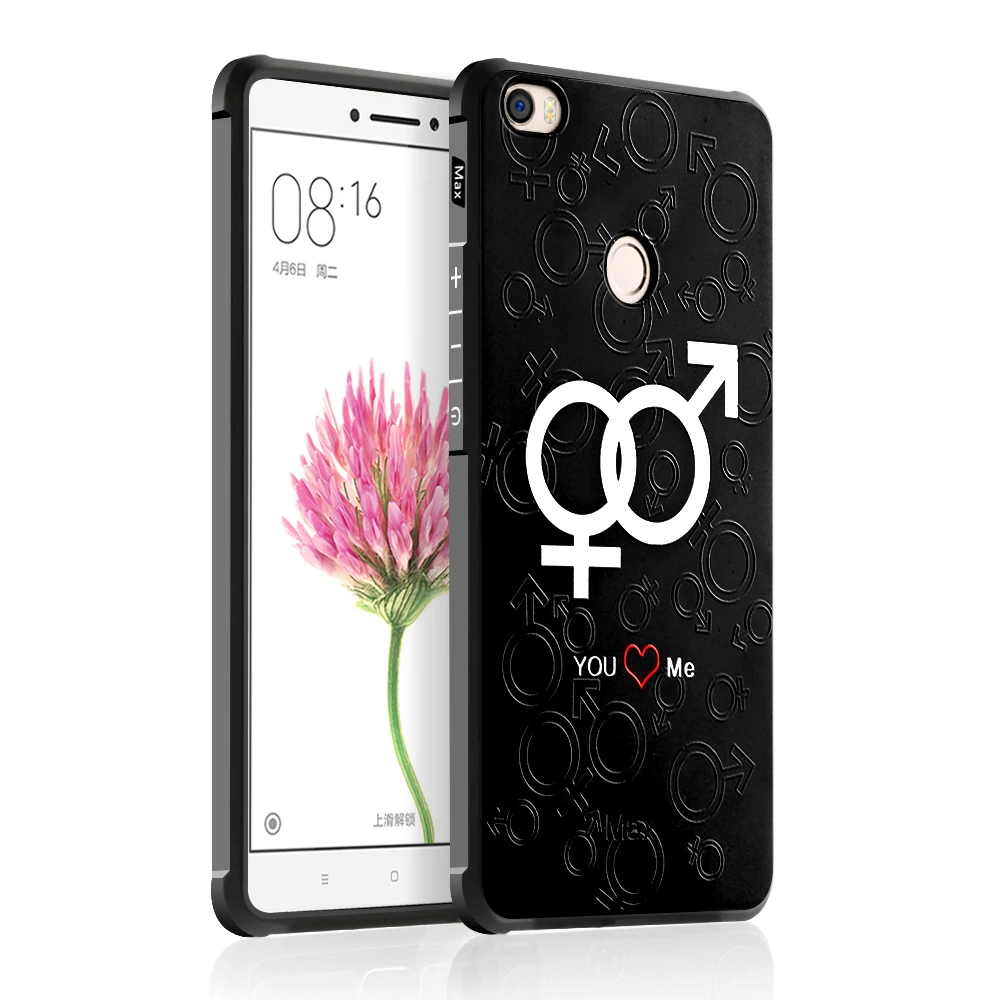 Case For Xiaomi Mi Max Cover 3D relief painted Frosted Shockproof soft jelly phone Funda 6.44&quot kimTHmall |