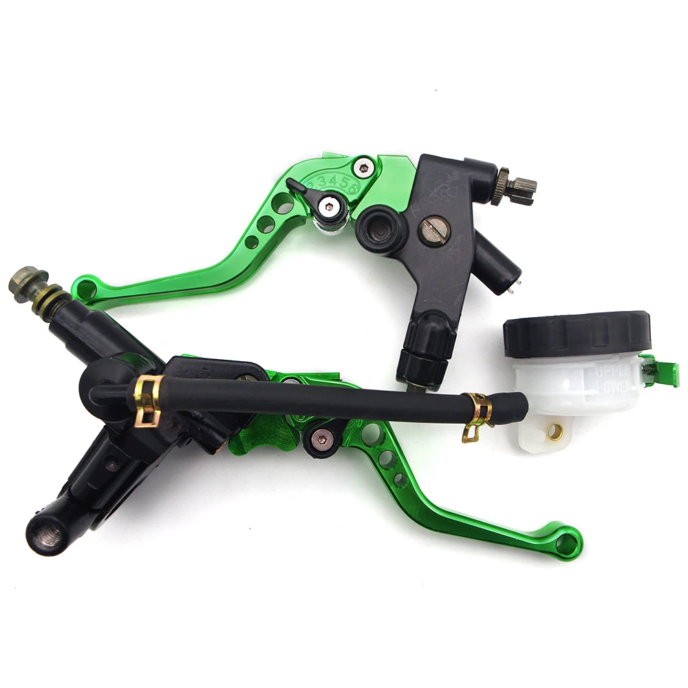 001 Green Motorcycle Brake Clutch Lever Hydraulic Pump Master Cylinder for honda cb500 suzuki gsxr 1000 ktm 1190 adventure suzuki ltr 450 - Цвет: 001 Green