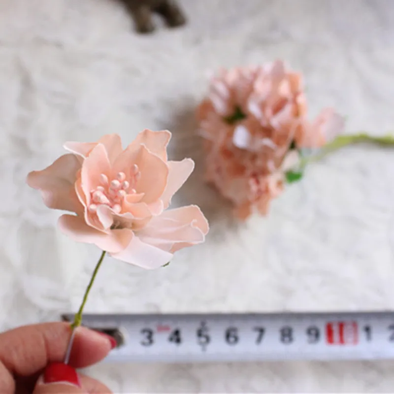 6 шт./лот искусственный букет из шелка розового цвета бумажные цветы для