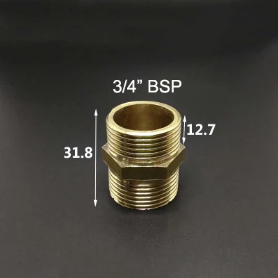 1/" 1/4" 3/" 1/2" 3/" 1" BSP Мужская резьба, латунный фитинг для труб, одинаковый редукционный шестигранный ниппельный соединитель, переходник - Цвет: NO5
