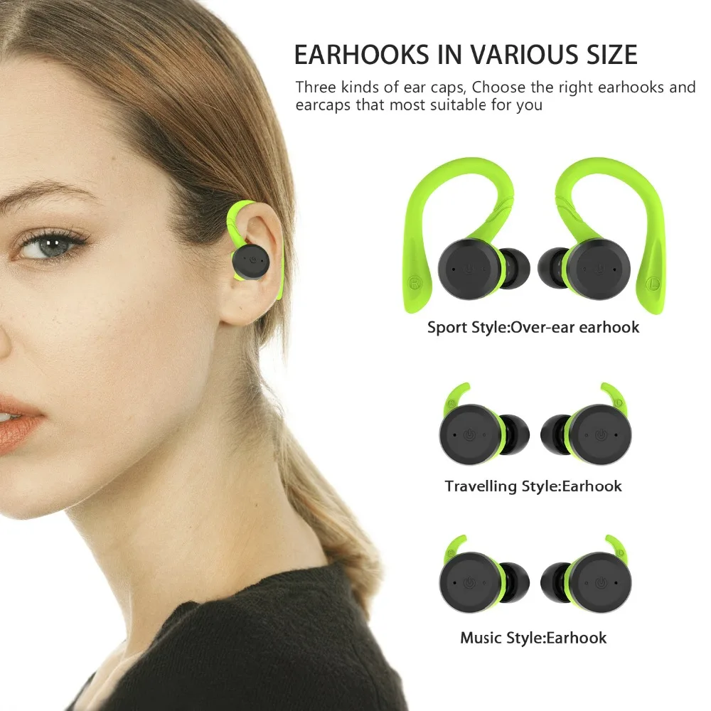 Bluetooth 5 0 настоящие беспроводные bluetooth наушники HiFi стерео в ухо спортивные с