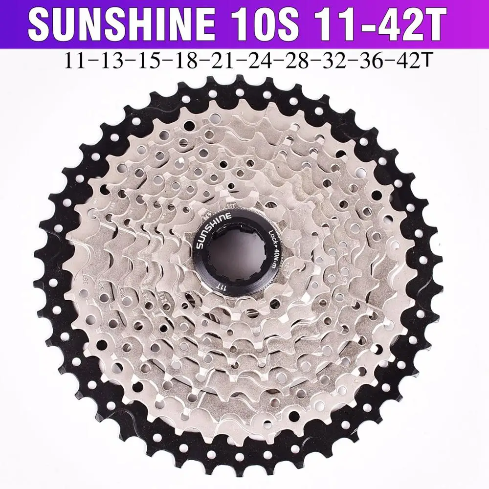 Солнечный велосипед Freewheel кассета 11-46T 42T 40T 10 скоростей 10s 50t широкое соотношение MTB горный велосипед Freewheel для частей m590 m6000