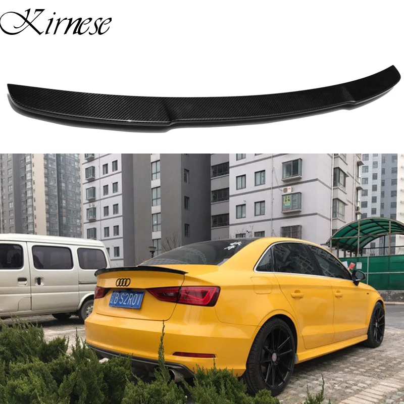 Kirnese A3 S3 8V углеродное волокно задний багажник спойлер крыло для Audi седан 2014 2015 V
