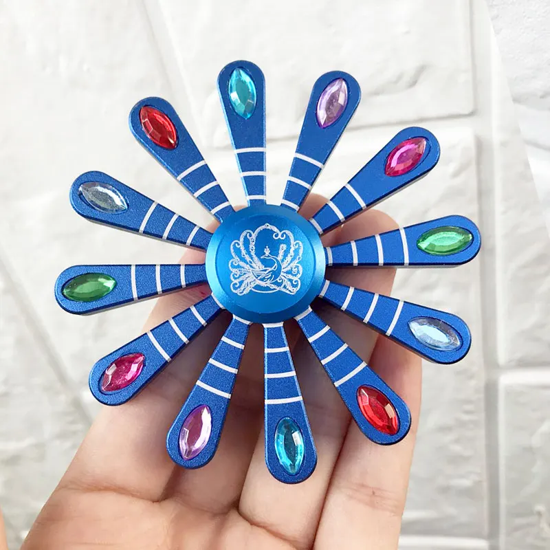 Peacock Opening Multiple Colors Optional Aluminum Alloy Fidget Spinner Fingertip Gyro EDC Adult Children Anti Stress Toys | Игрушки и