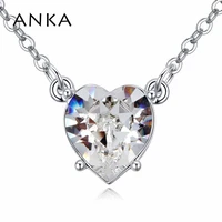 anka brand love heart crystal necklaces pendant jewelry for lover women necklace gift with crystals from austria 123627