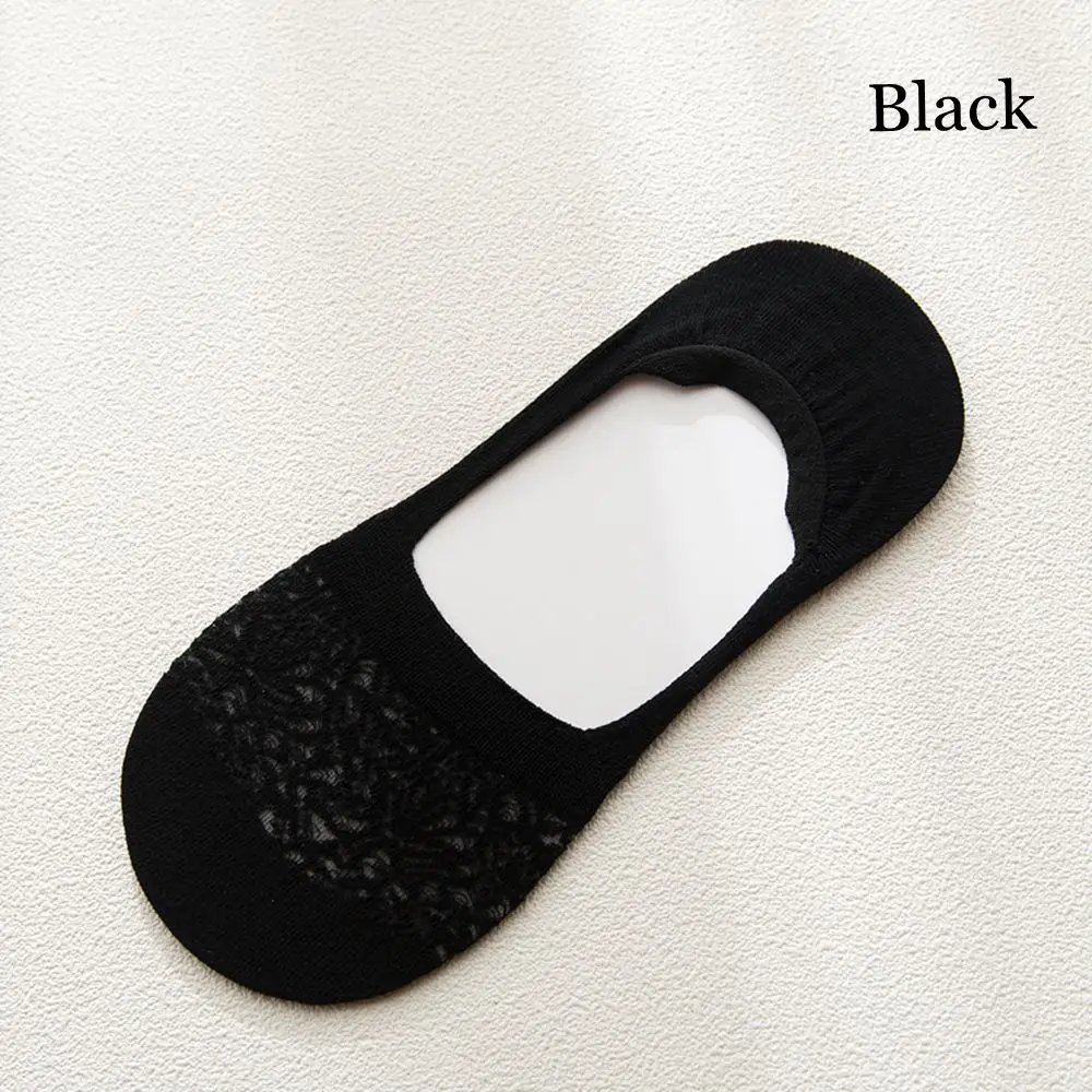 black 1 пара невидимых нескользящих коротких носков ярких цветов модные женские повседневные хлопковые дышащие носки-башмачки эластичные короткие Чулочные изделия - Цвет: black