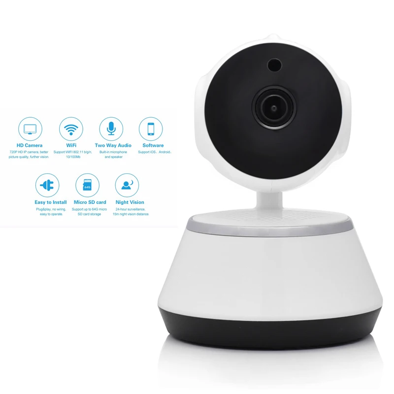 CCTV 720P WiFi мини-монитор для детей беспроводная ip-камера PTZ P2P камера видеонаблюдения