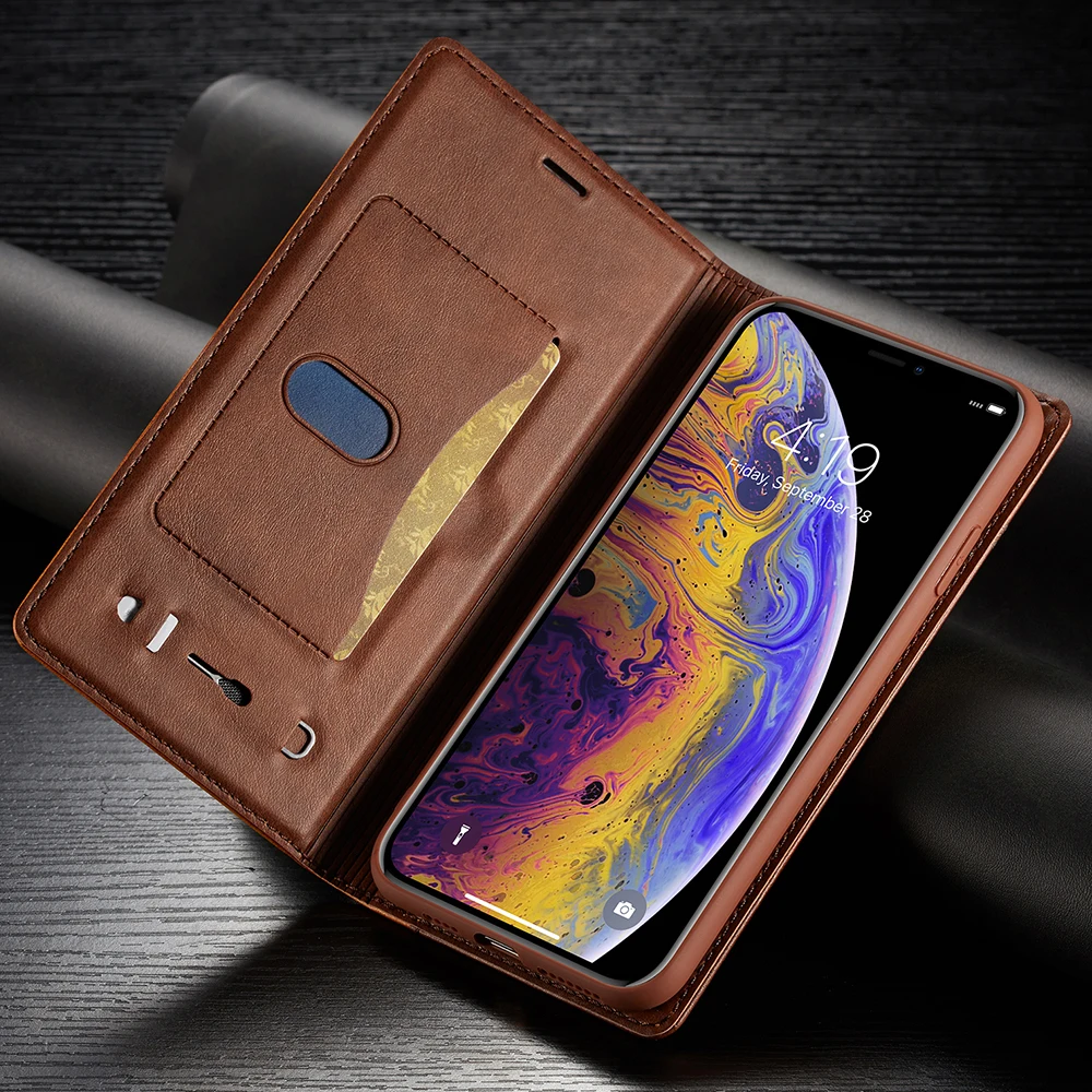 Кожаный чехол s для Apple iPhone 11 Pro X XR XS MAX ProMAX 8 7 6 6S Plus контрастный цвет флип Fundas Магнитный кожаный чехол-Кобура
