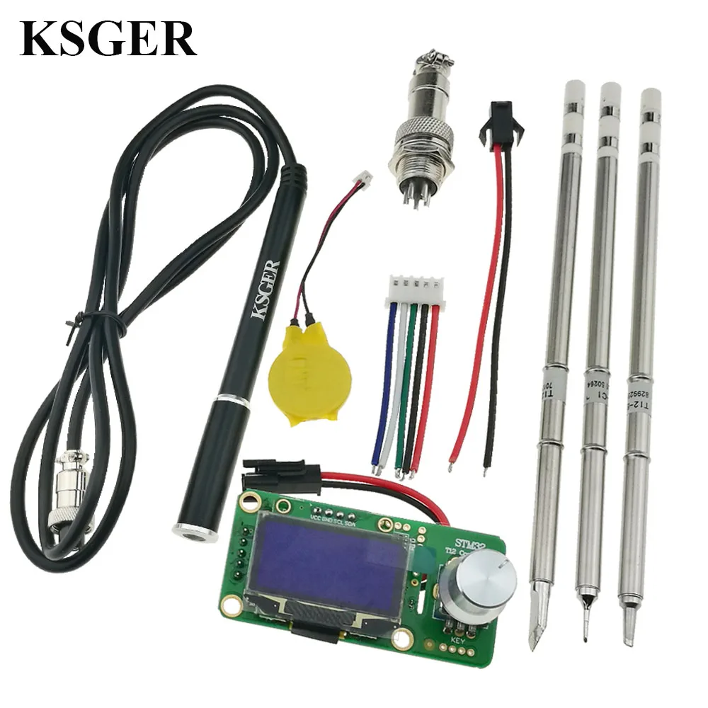 KSGER T12 DIY паяльная станция наборы OLED STM32 V2.1S припой советы сварочные инструменты Нержавеющая сталь FX9501 Алюминий ручка