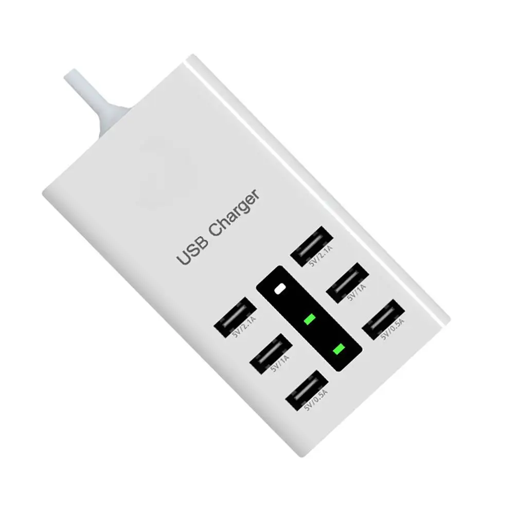 6 портов USB Зарядное устройство Док станция Быстрая зарядка мобильный телефон AC