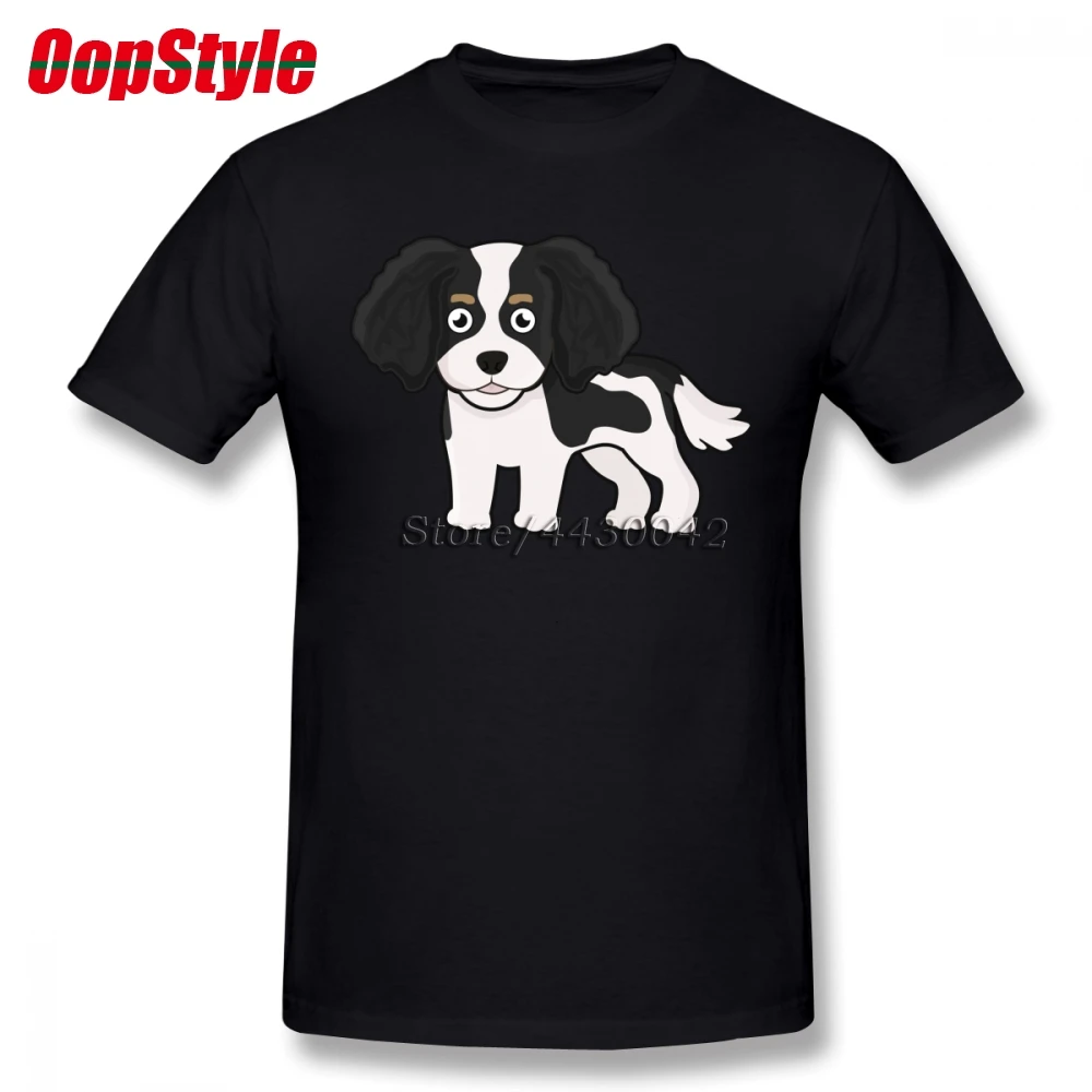 Милая футболка кавалер Кинг чарльз спаниель для мужчин плюс размер хлопок