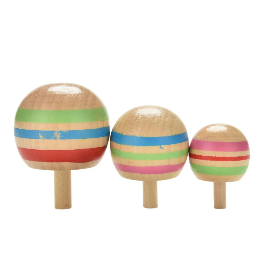 Детский деревянный спиннинг 3 шт./компл.|spinning top|wooden spinning top toytoy |