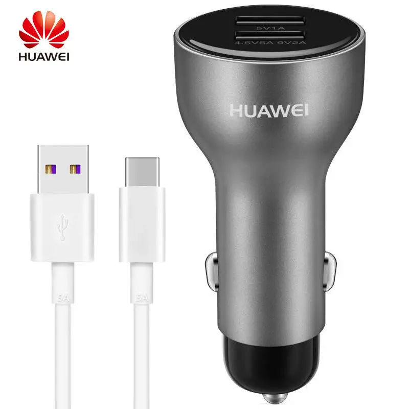 Автомобильное зарядное устройство Huawei mate20 Pro P20 pro 100% оригинал 5V4.5A 5A USB Type C кабель