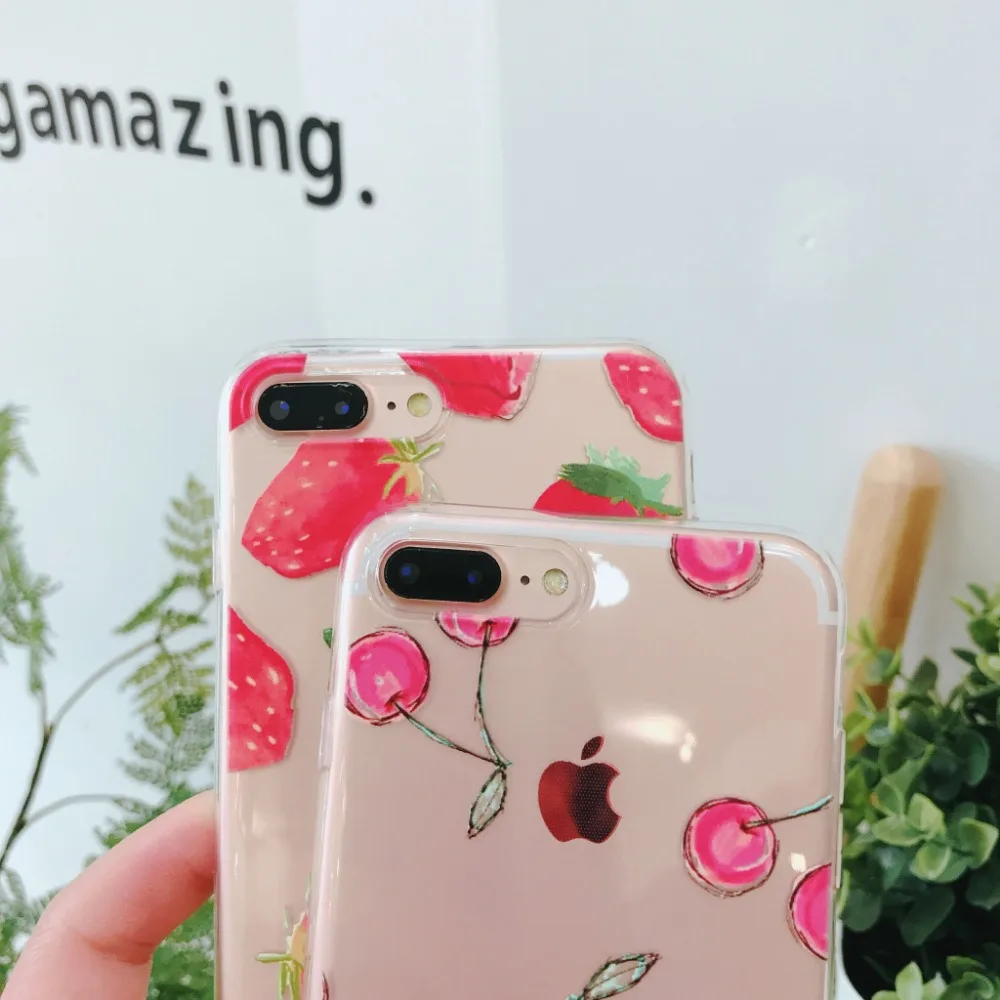 Netarlier модные летние фрукты чехол для iPhone 6 6s Глянцевая Симпатичные Вишневый
