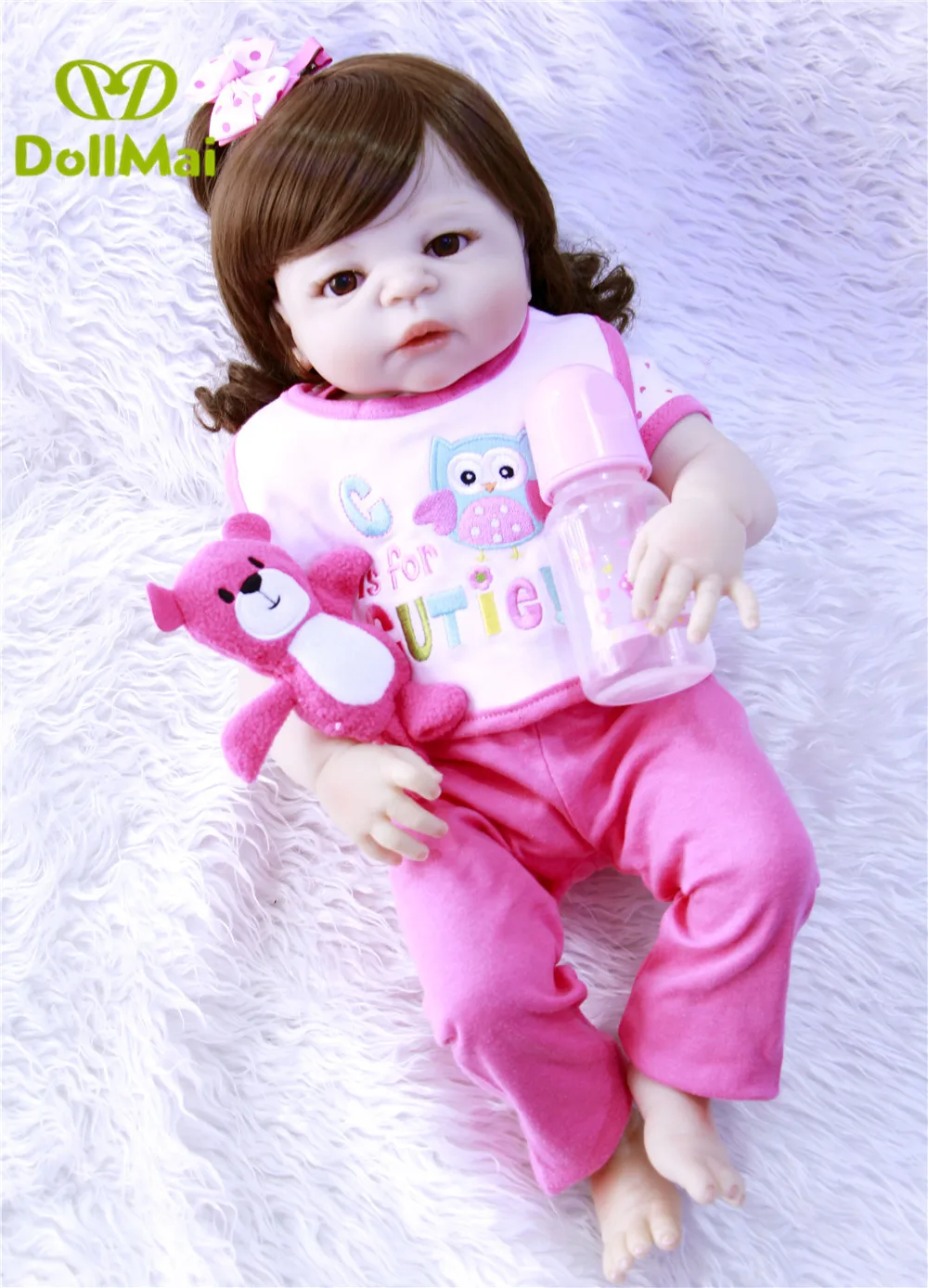

Новейшие новые 57 см силиконовые куклы Reborn Boneca Realista, модные детские куклы для принцессы, детские подарочные куклы Bebes Reborn