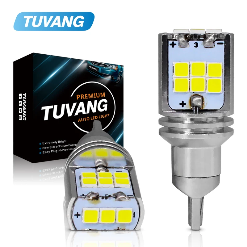 2x T15 W16W 921 912 3030 обратный белый светодиод резервная автомобильная лампа фонаря