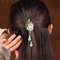 handmade vintage tassel hairpin hairwear barrettes women ancient costume accessories head ornaments chinese ethnic hair clip