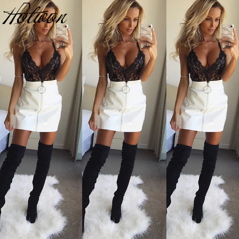 Юбка-карандаш Женская короткая на молнии с высокой талией и карманами | одежда