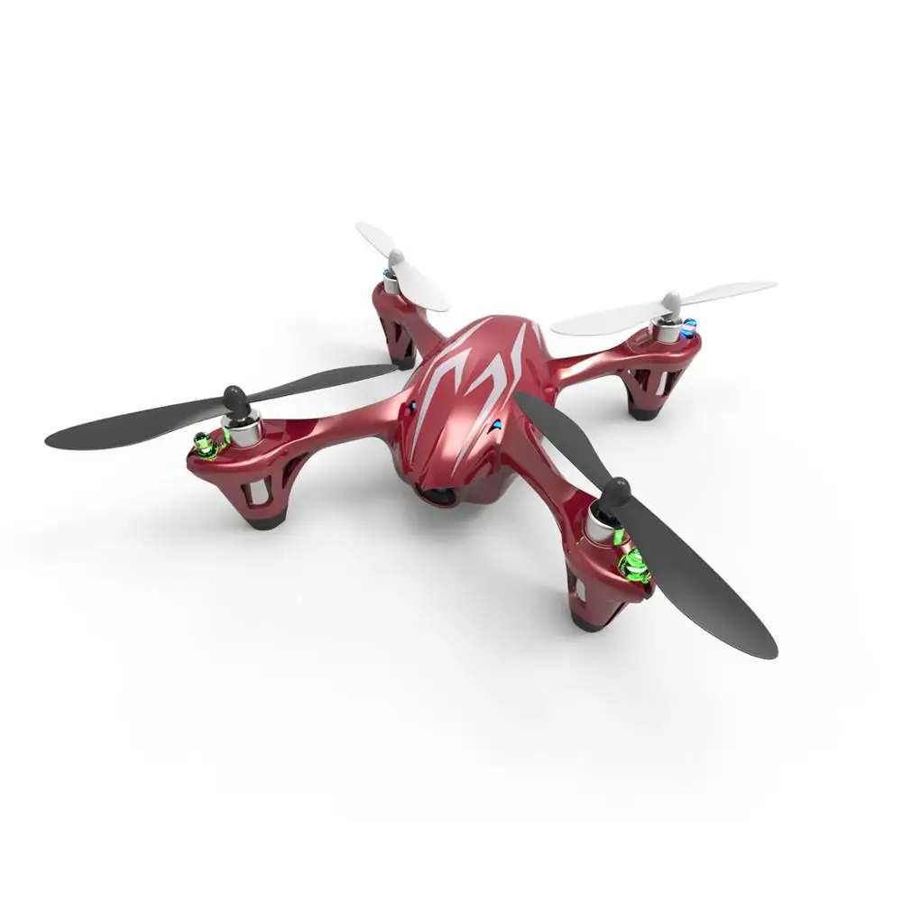 Hubsan H107C X4 CAM 2,4 г 4CH RC Квадрокоптер вертолет Дрон RTF с HD Камера светодиодный Дистанционное управление освещением игрушки - Цвет: 480P-Red-silver