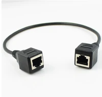 10pcs brand new network lan connector female jack to female adapter cable rj45 to rj45 30cm or 60cm length