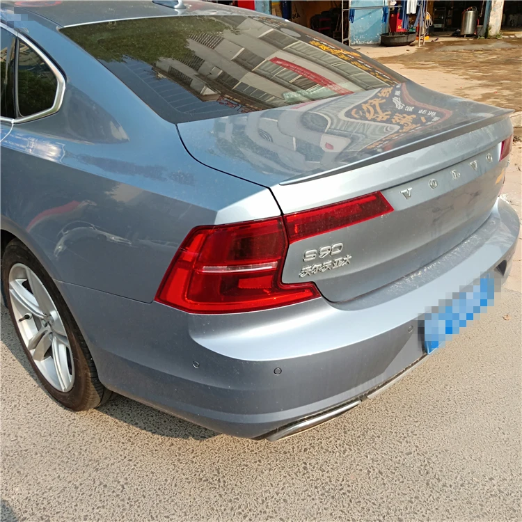 Для Volvo S90 спойлер- Volvo S90 спойлер высокое качество абс материал заднее крыло автомобиля праймер цвет задний спойлер