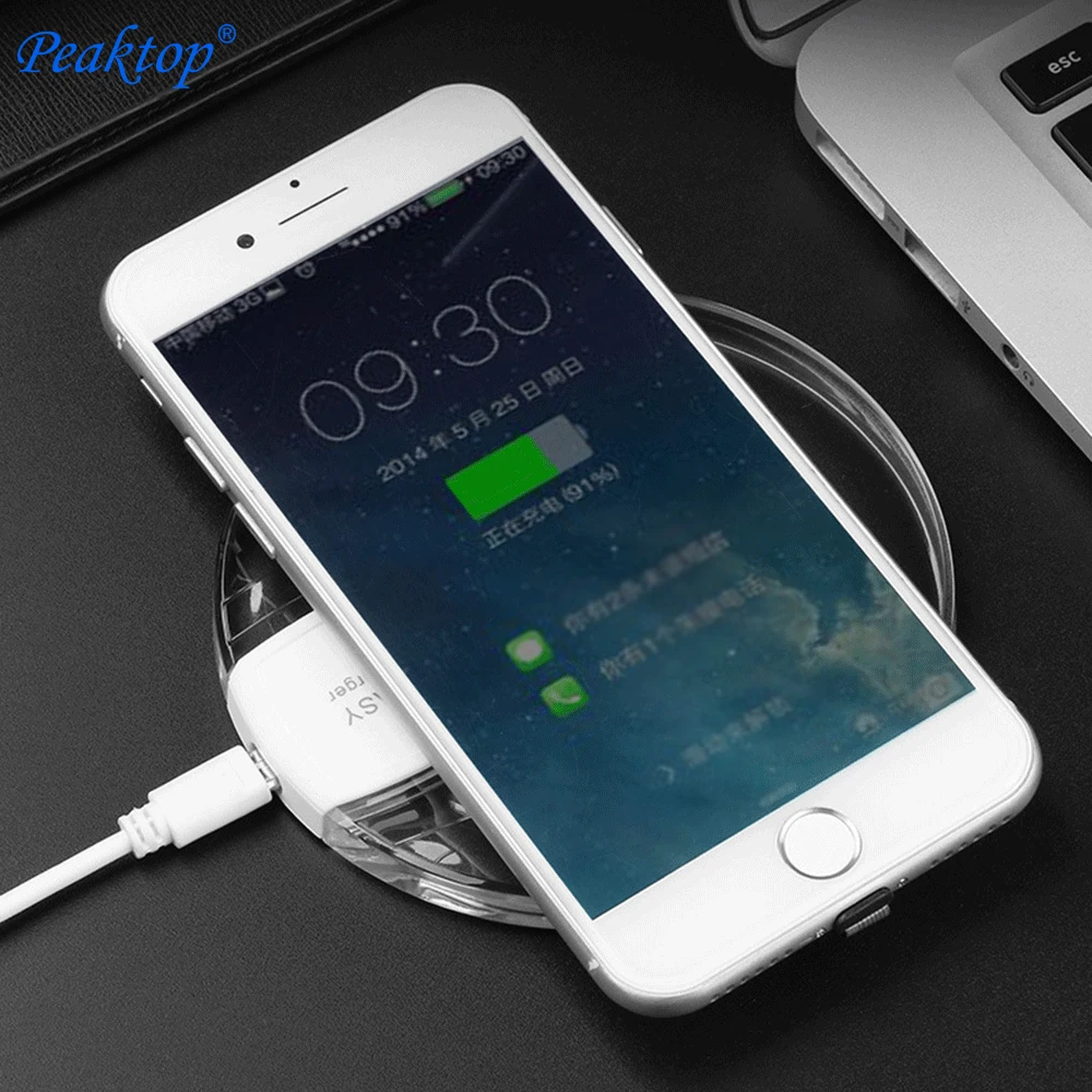 Peaktop Беспроводной Зарядное устройство для iPhone X/8/8 Plus Qi быстро Беспроводной зарядного устройства Беспроводной Зарядное устройство для Samsung Galaxy S8/S7 S8 плюс