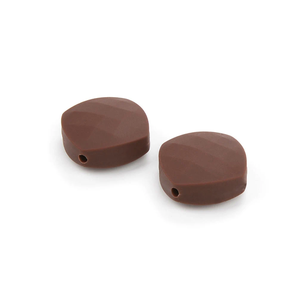 chocolate LOFCA Силиконовые бусы для прорезывания зубов квадрат 10 шт. квадратный жевательный детский Прорезыватель Кулоны Оптом ювелирные изделия DIY ожерелье соска клип - Цвет: chocolate