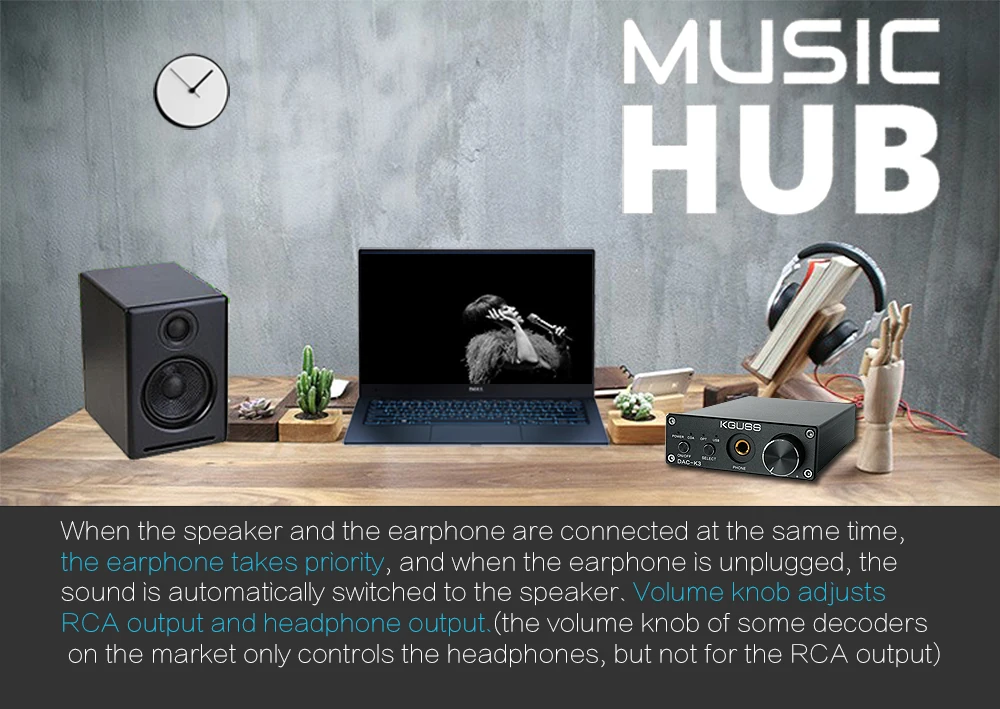 KGUSS DAC-K3 TPA6120 2,0 Мини HIFI USB DAC декодированный аудио усилитель для наушников 24BIT 192 кГц OPA2134 AMP DC12V US/EU