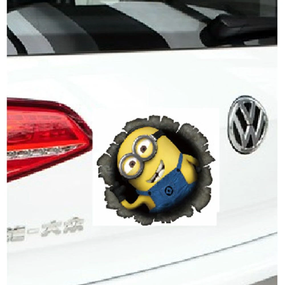Стикер для автомобиля с милым мультяшным рисунком из мультфильма Despicable Me клей