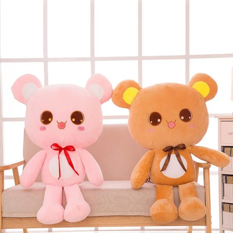 Мягкая плюшевая игрушка Miss Bear кукла с галстуком бант пара медведей подушка в виде