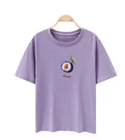 Корейский каваи мультфильм авокадо веганская футболка с коротким рукавом