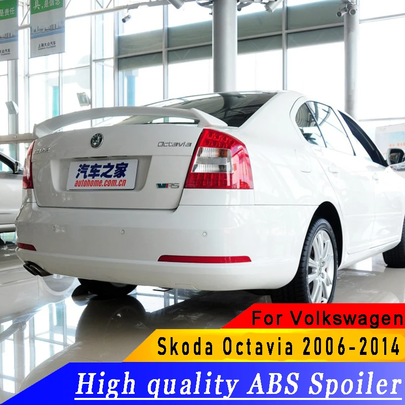 Для 06 14 Volkswagen SKODA Octavia задний багажник поет спойлер фиксированный перфорации