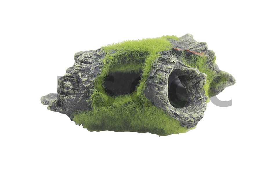 Аквариум Украшение имитация рыбы корень дерева Пейзаж пещера домик убежище мох