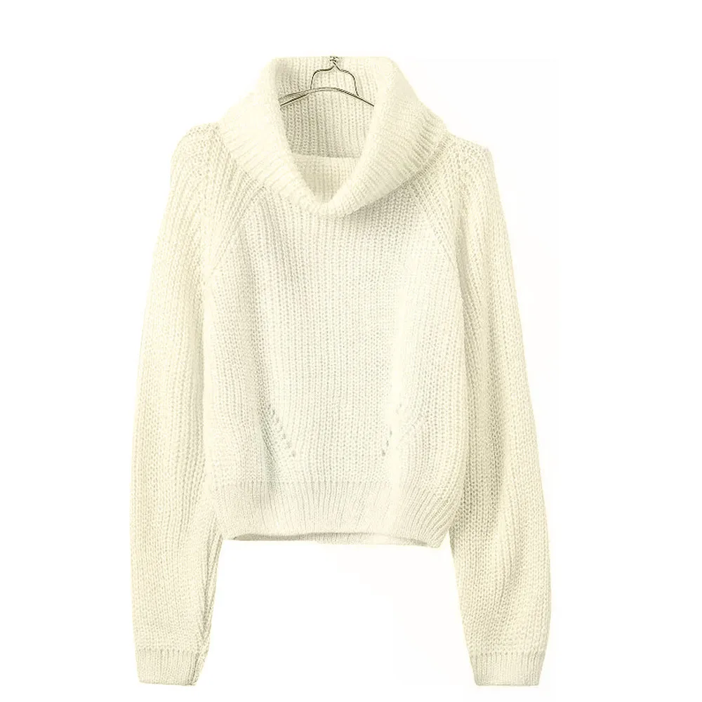 Осенне-зимний вязаный пуловер с длинным рукавом свободный свитер для женщин