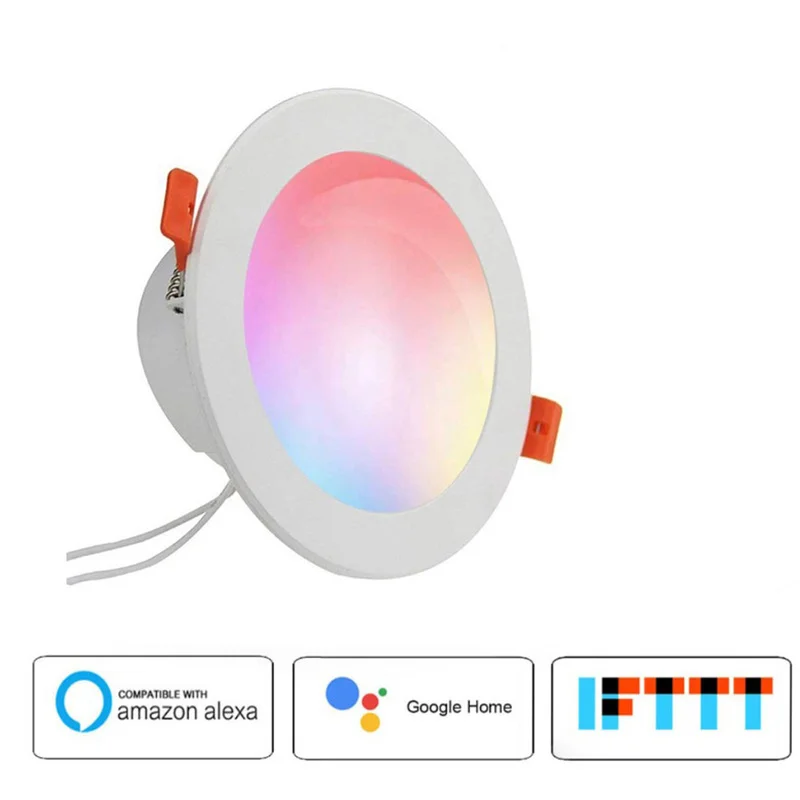 Цветной WiFi полный контроль функции с Google Home Assistant Alexa светодиодный умный вниз