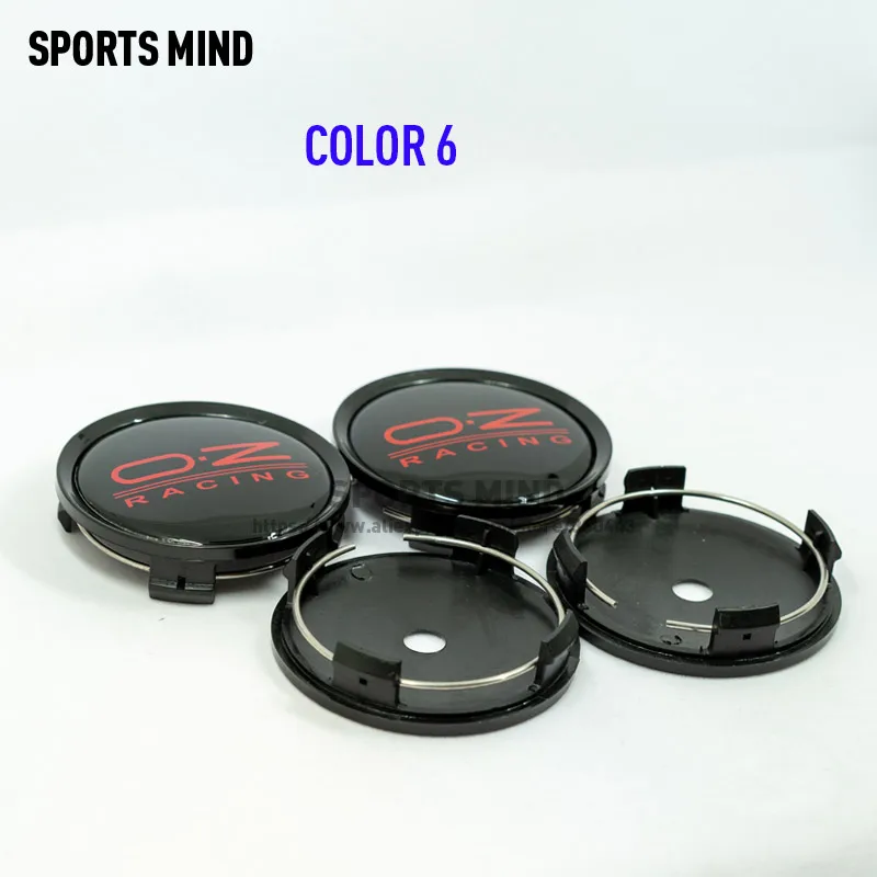 COLOR 6 4 шт./лот 75 мм Центральная втулка колеса автомобиля колпачки для OZ Racing WHEEL эмблема логотип автомобиля аксессуары для укладки - Цвет: COLOR 6