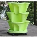 Green(Moving) 3 уровня Штабелируемый клубника трава цветок овощная сеялка балкон кухня горшки для суккулентов украшения дома сада детские горшки - Цвет: Green(Moving)