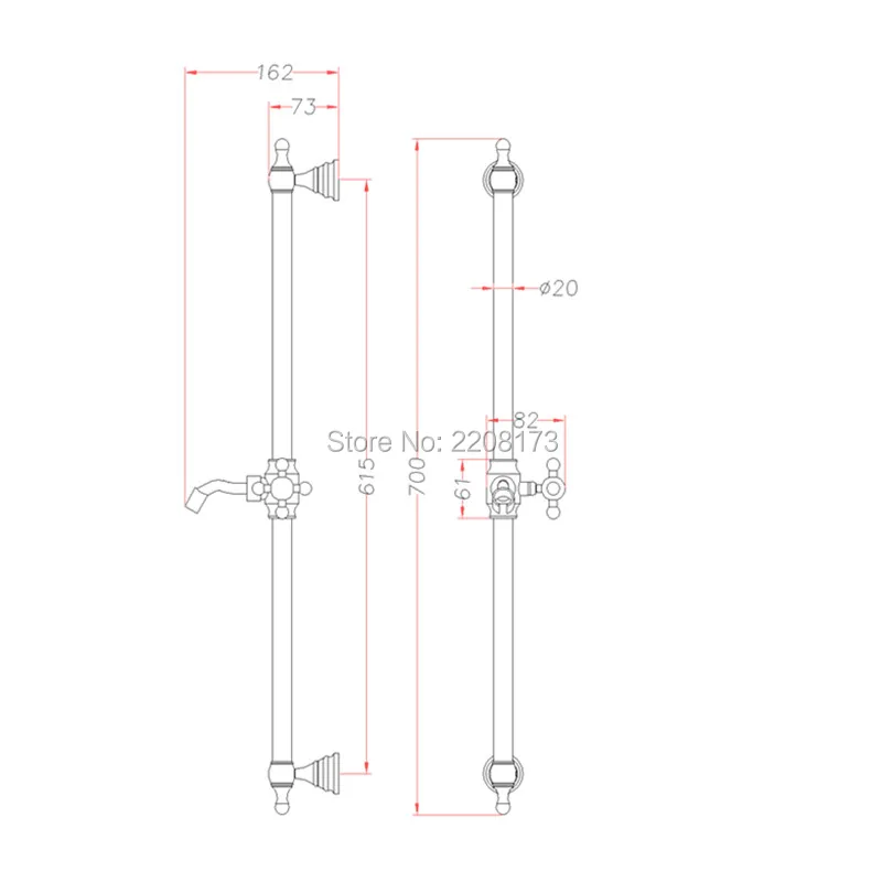 Ручная насадка для душа Королевского класса классический дизайн твердая медная