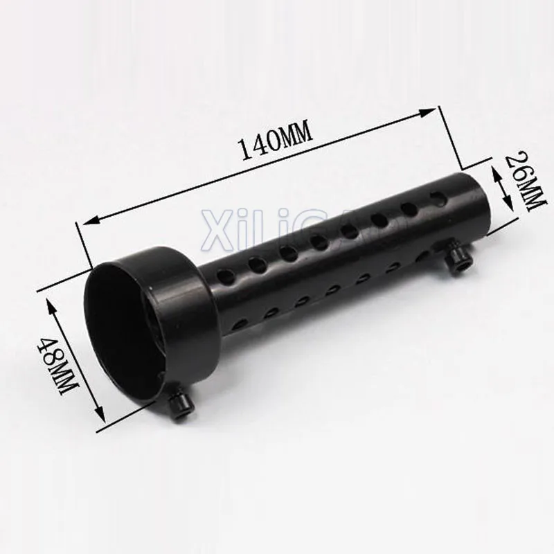 140X48MM Выхлопа мотоциклов глушитель Регулируемый дБ убийца черный Цвет Металла Глушитель 35/42/45/48/60 мм подходит для большинства выхлопов приятный звук MF010 - Цвет: 140X48MM