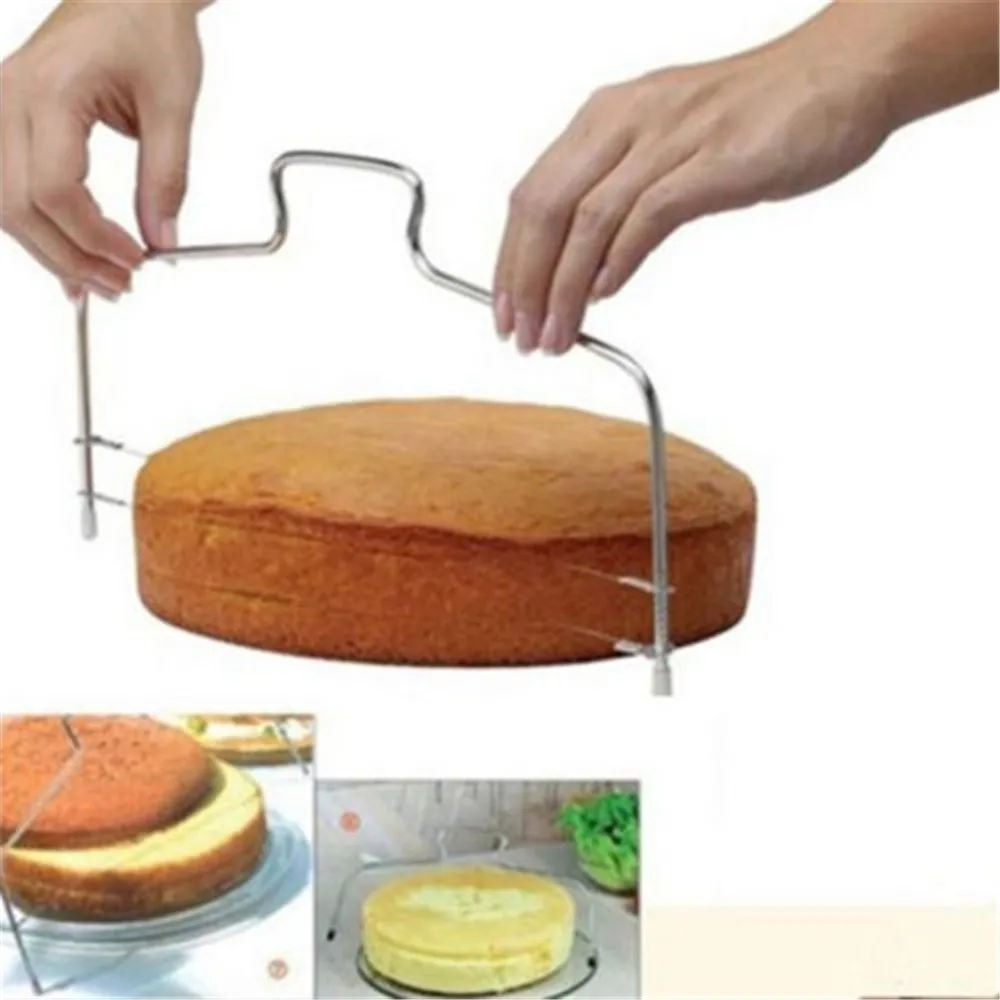 

1PC Stainless Steel Adjustable Wire Cake Cutter Slicer Leveler DIY Cake Baking Tools High Quality Cut Bread Kitchen Accessories