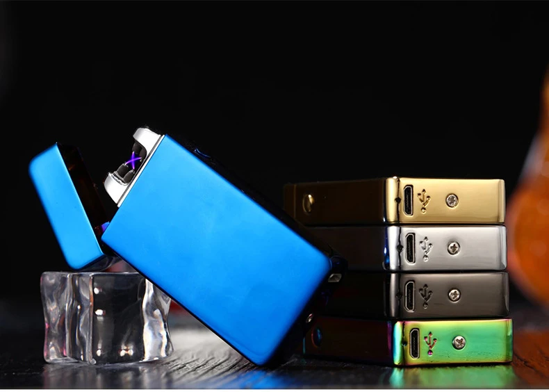 Плазменная USB Зажигалка с двойной дугой для сигарет Somking Электронная зарядка