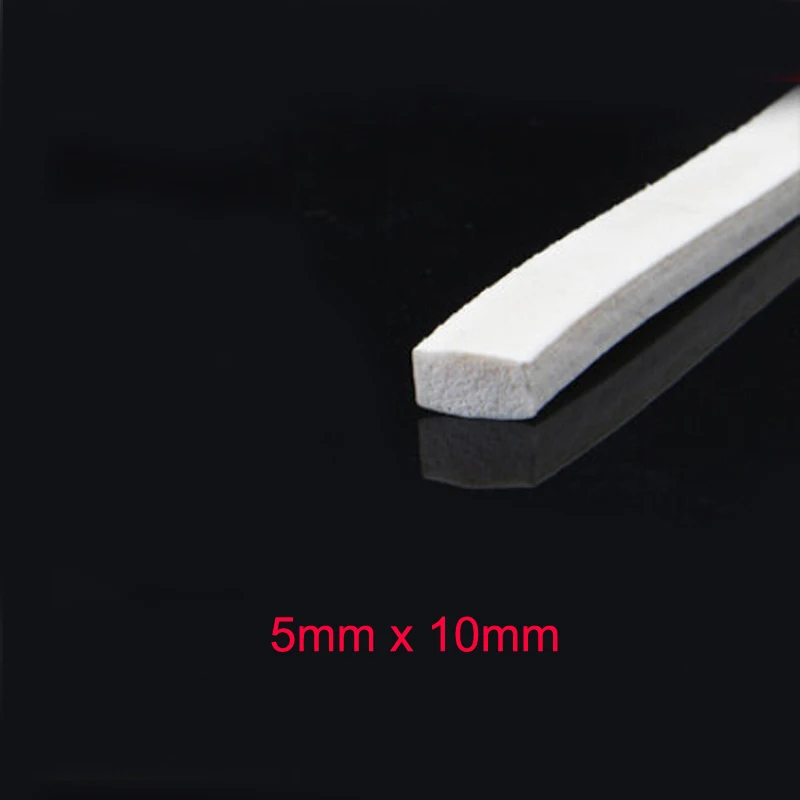 5mm x 10mm white door window silicone foam sealing weather strip