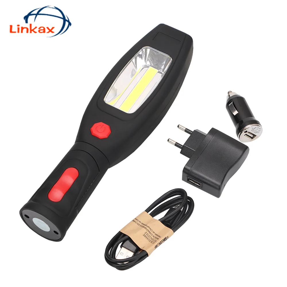 Фонарь сисветодиодный Аккумуляторный с зарядкой от USB 2200 мА · ч|led flashlight|cob led