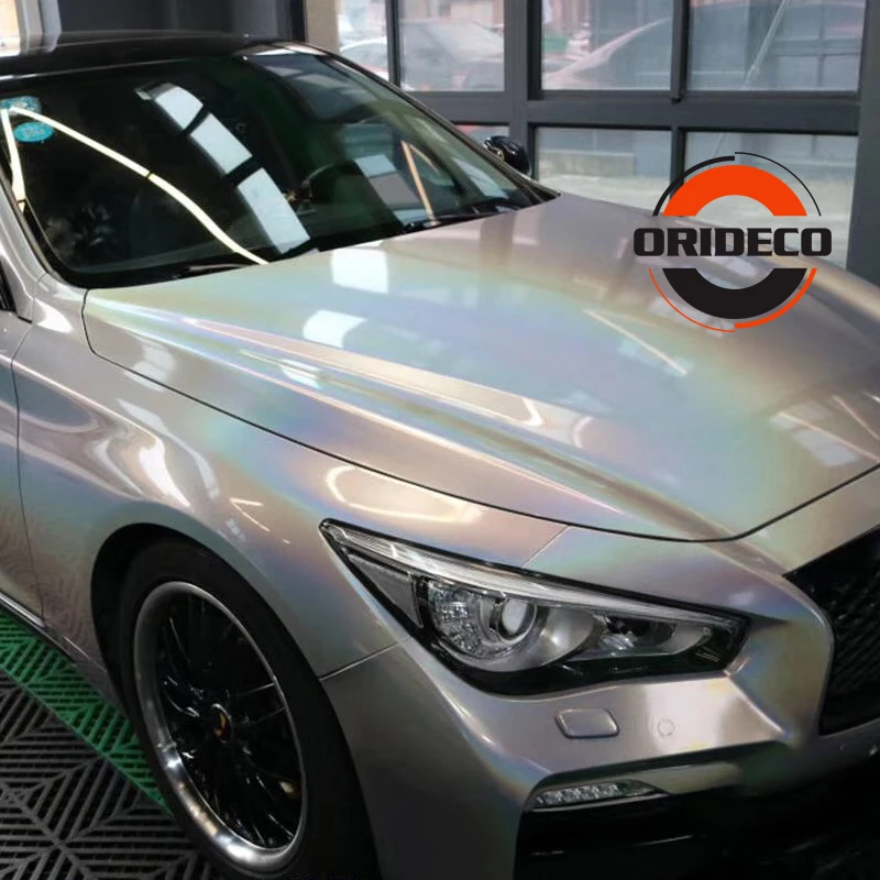 2019 голографическая Лазерная Серебряная Автомобильная виниловая пленка наклейка