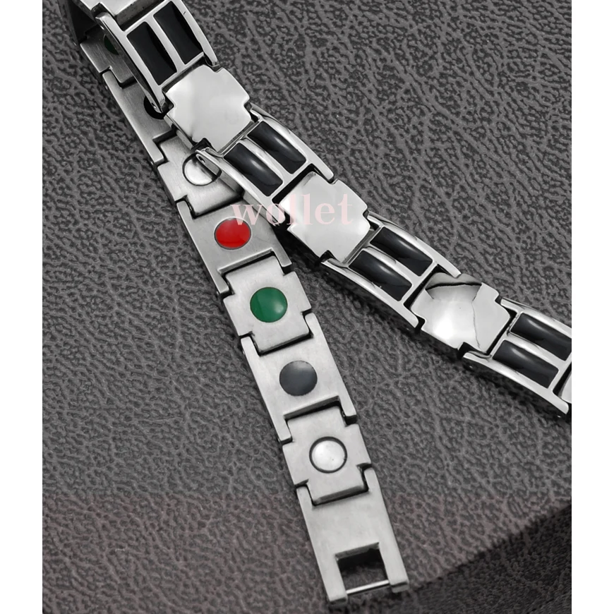 Ювелирных Wollet Для мужчин здоровья черной эмалью энергии германий отрицательных