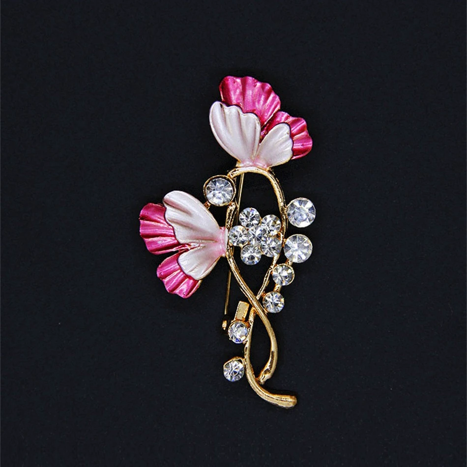 Женская Брошь с цветком фаленопсис Элегантная из сплава аксессуары разные цвета