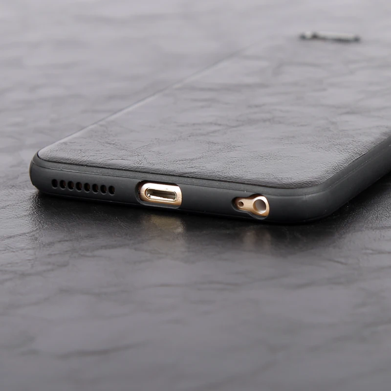 Телефон случаях чехол для iPhone 6 6S Plus Искусственная кожа масло воск мягкий кожаный