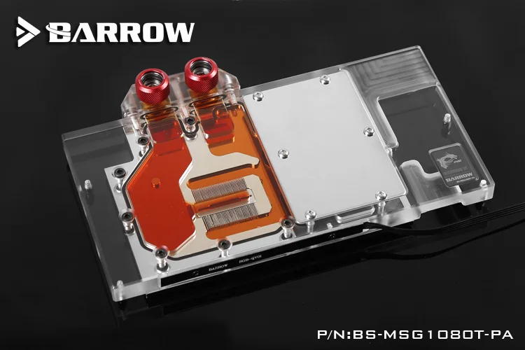 BS MSG1080T PA курган водяного охлаждения gpu Блок для MSI GTX 1080 TI GAMING X 11 г чехол компьютера